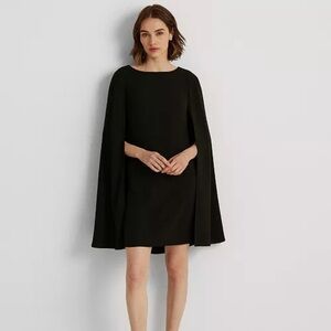 New Lauren Ralph Lauren Women's Georgette Cape Dress